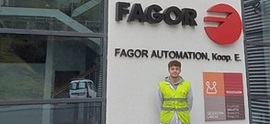 Aitor Pereda alumno de Programación de la producción en Fabricación Mecánica MGEP DUAL en la empresa Fagor Automation